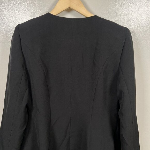 VTG Lily & Taylor Asymmetric Evening Jacket Size 8 Black Rhinestones Church - Picture 9 of 10
